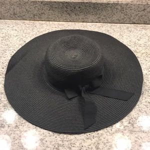 Large Black Floppy Sun hat